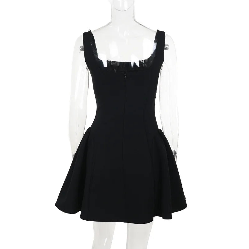 A-Line Mini Dress with Pearl Detail - Paris