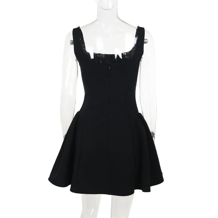 A-Line Mini Dress with Pearl Detail - Paris