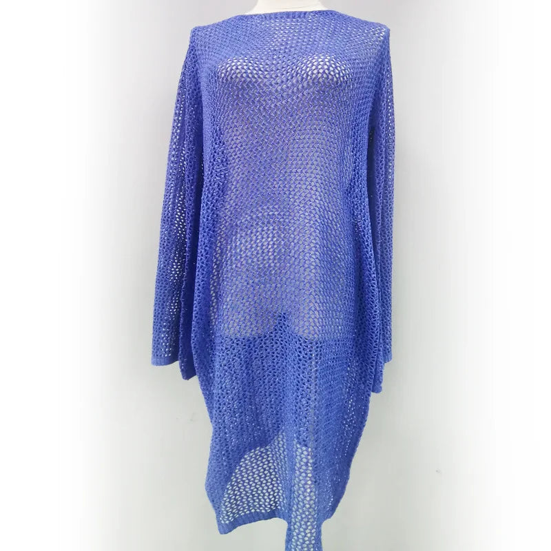Mesh Mini Dress with Open Sleeves - Lina