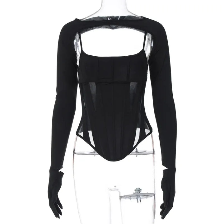 Corset Shirt with Cutout Design - Carolina