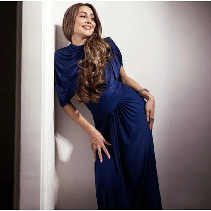 Luxurious Maxi Dress with Pleated Design - Amanda
