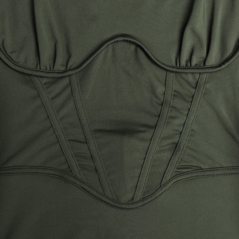 Fitted mini dress with corset design - MAZE
