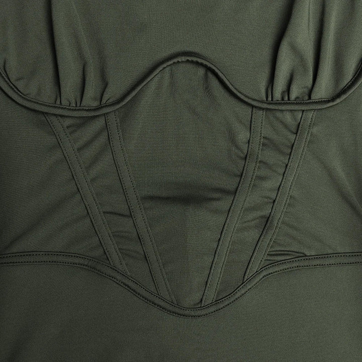 Fitted mini dress with corset design - MAZE