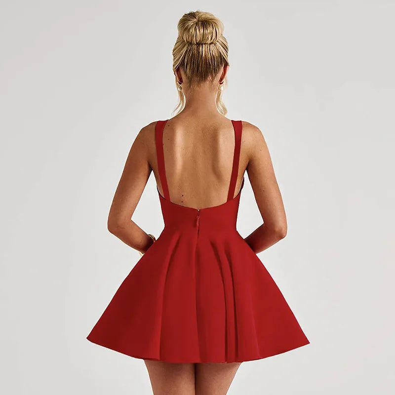 Elegant A-line Mini Dress - Kimora