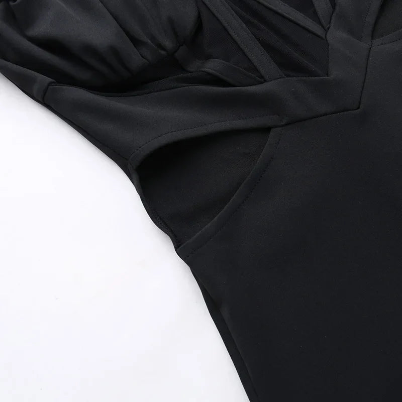 Maxi Evening Dress with Cutouts, Shirring, and Ties - Erica