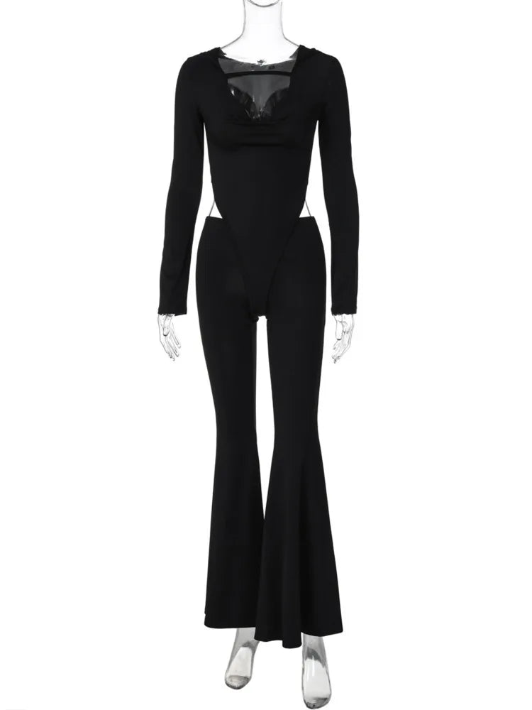 Pedal pushers jumpsuit with hat decoration STREET STYLE - Roxanne