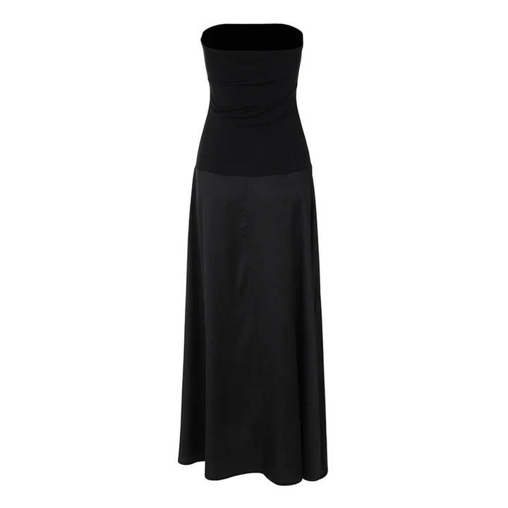 Strapless Satin Maxi Dress - Marina