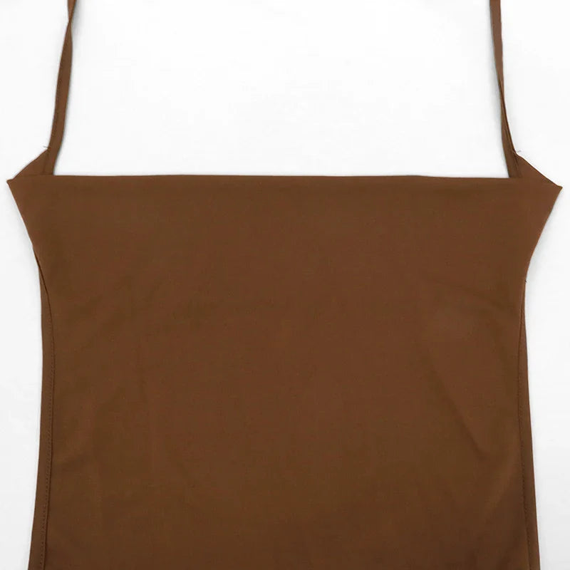 Vintage Design Mini Dress with Open Back - Kali