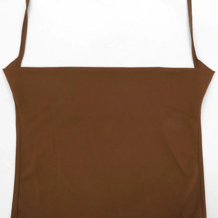 Vintage Design Mini Dress with Open Back - Kali