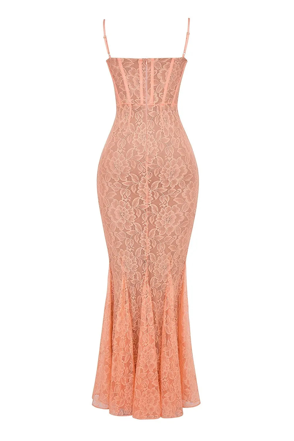 Lace Mermaid Maxi Dress with Corset Design - Jazlyn