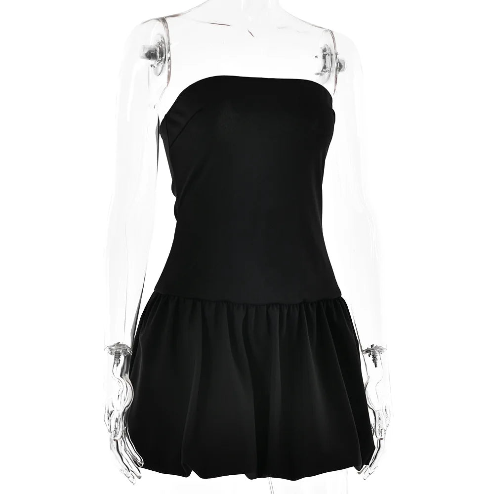 Strapless balloon-shaped mini dress - Baylor