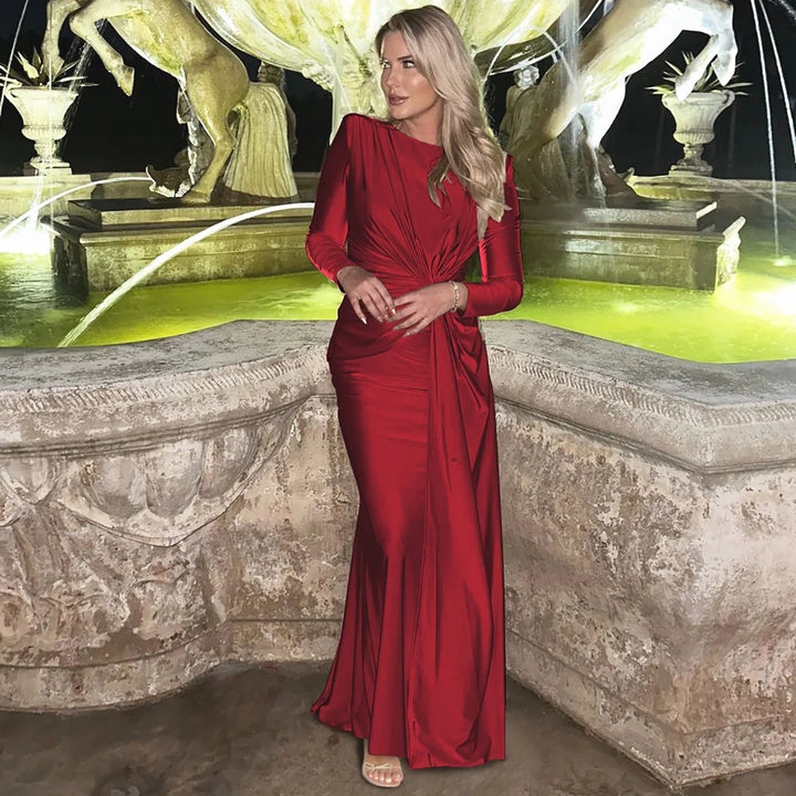 Maxi Dress with Pleated Detailing - Noelle