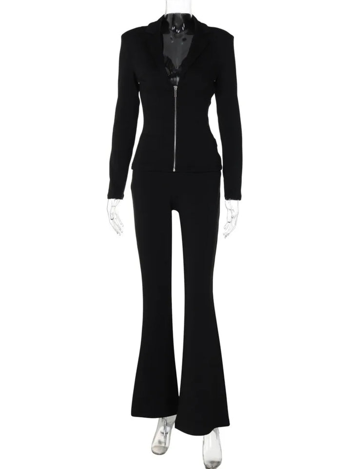 Elegant two-piece suit with zipper closure - Lorraine