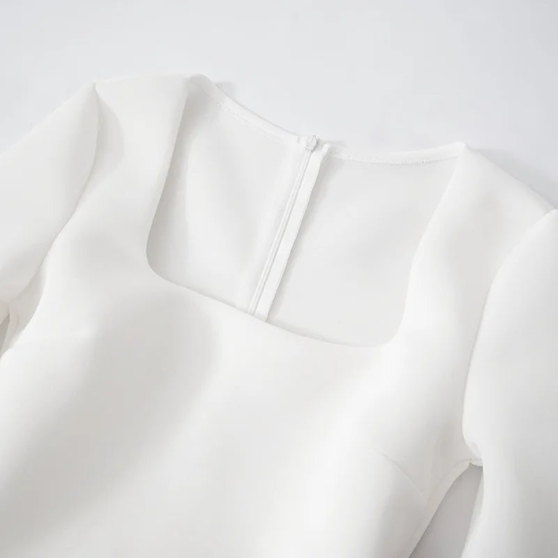 A-Line Mini Dress in Babydoll Style - Noga