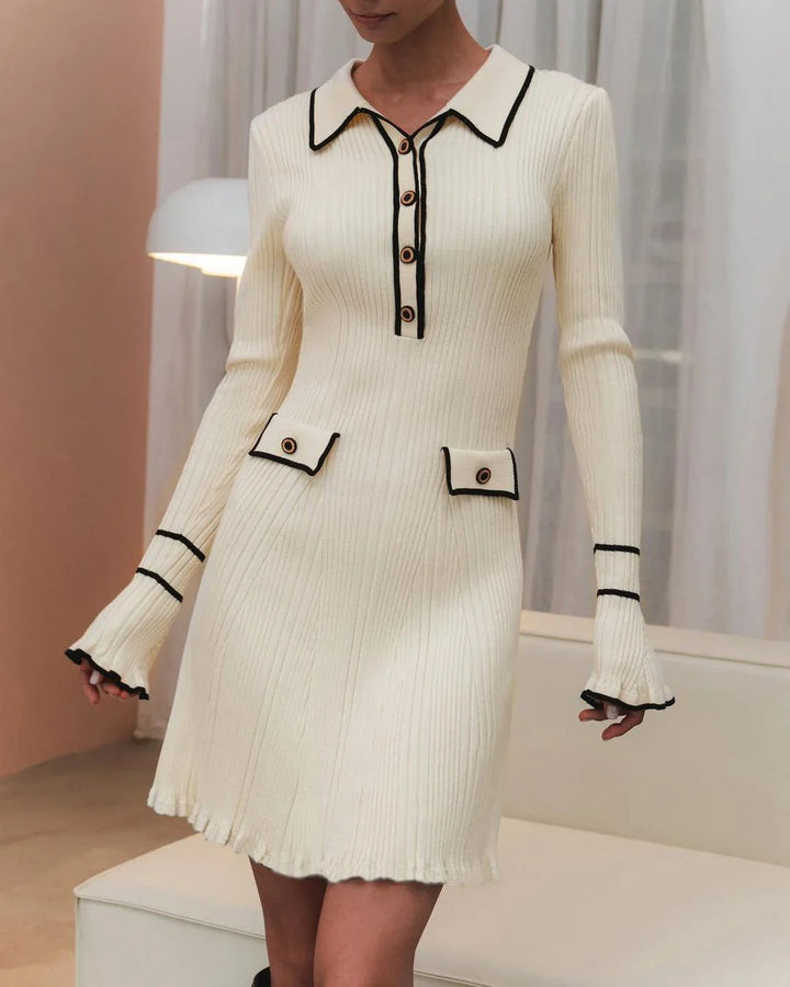 Knitted Maxi/Mini Dress with European Design - Marceline