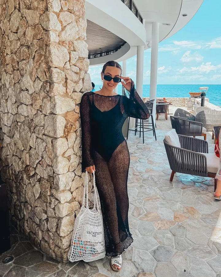 Transparent Knitted Beach Dress - Wanda