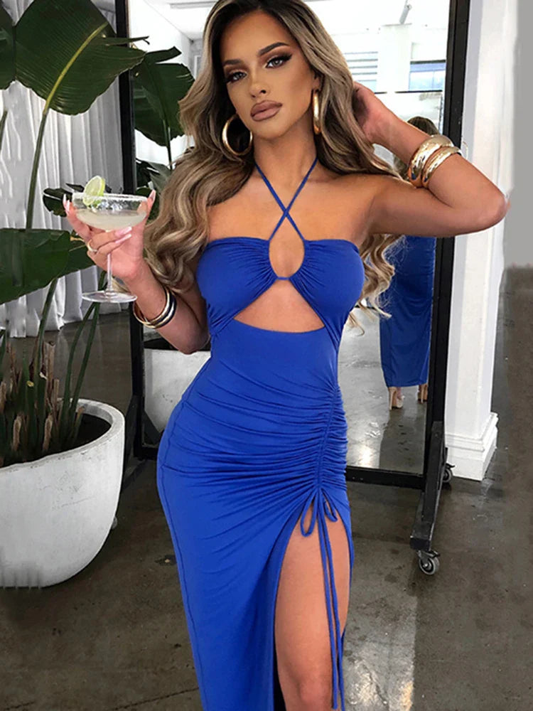 Dress with Deep Slit - Ariel