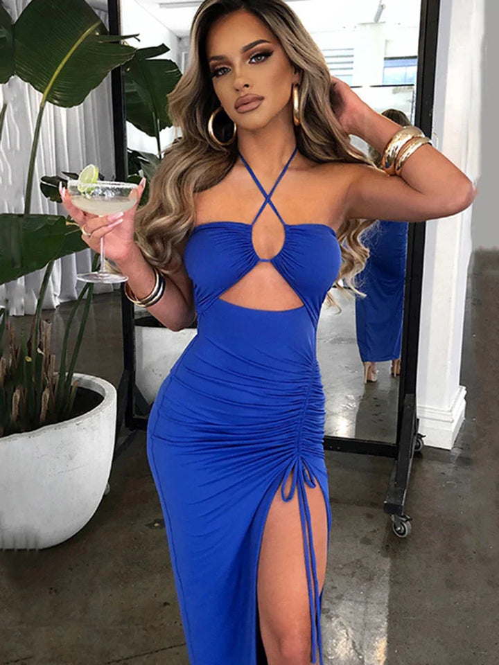 Dress with Deep Slit - Ariel