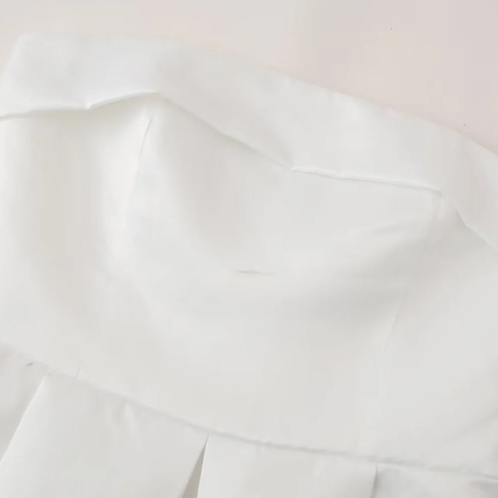 Strapless Mini Dress in A-Line Cut - Ayres