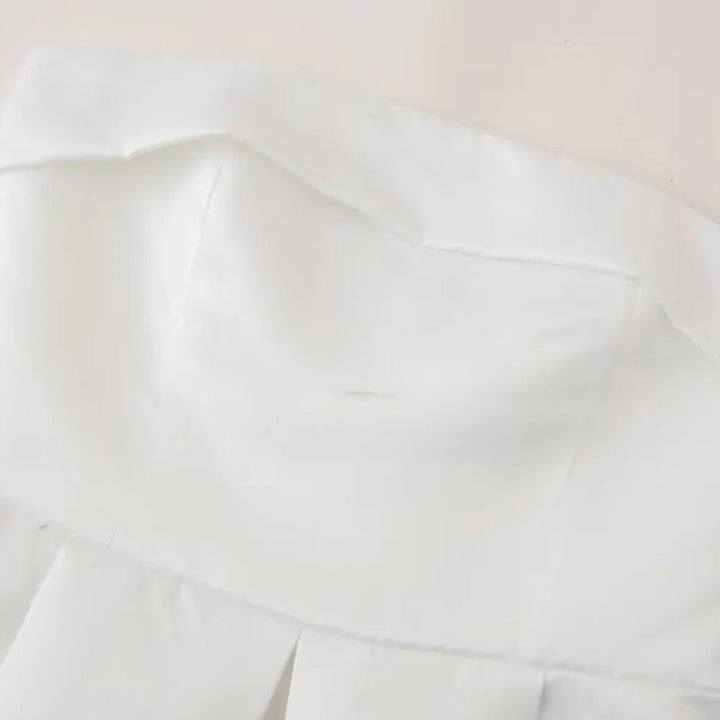 Strapless Mini Dress in A-Line Cut - Ayres