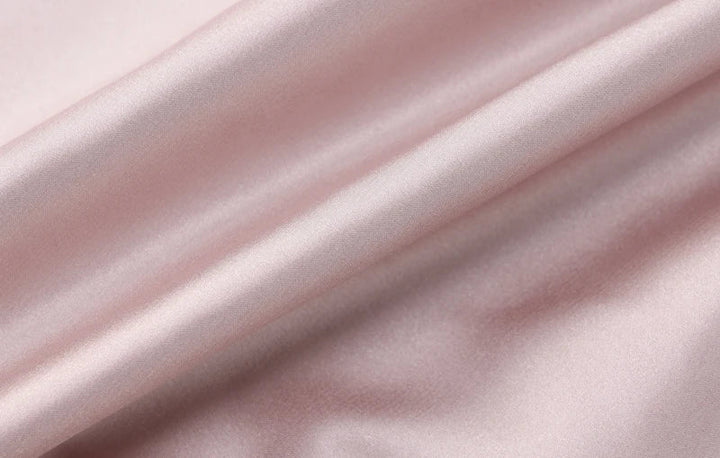 Asymmetric Satin Mini Dress with Chest Ruching - Sean