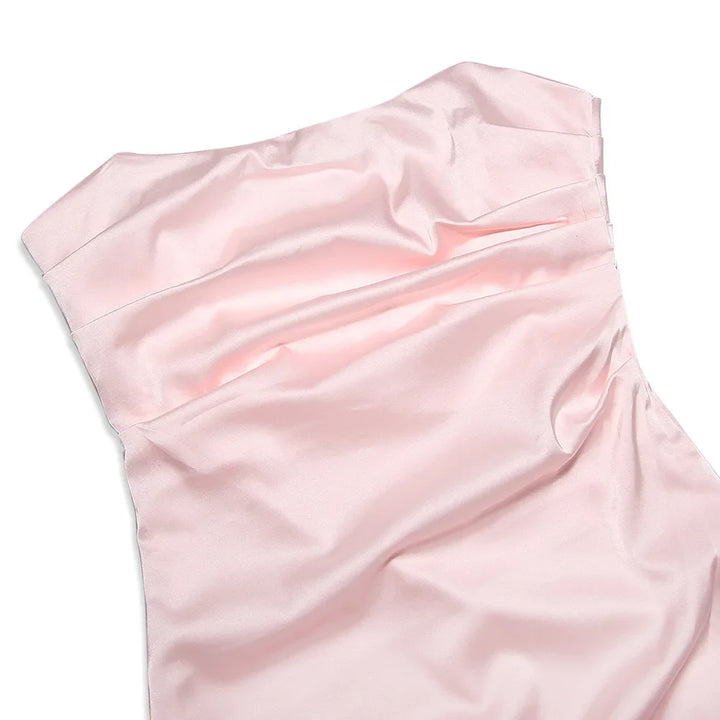 Strapless Satin Mini Dress - Lavi