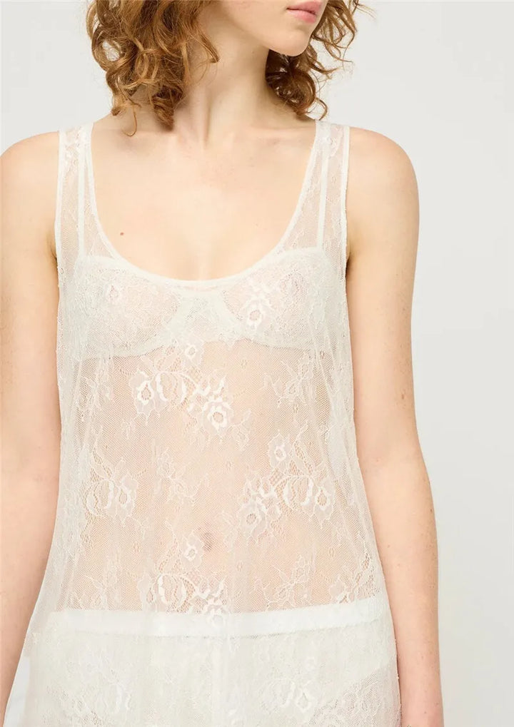 Transparent Lace Maxi Beach Dress - Sasha