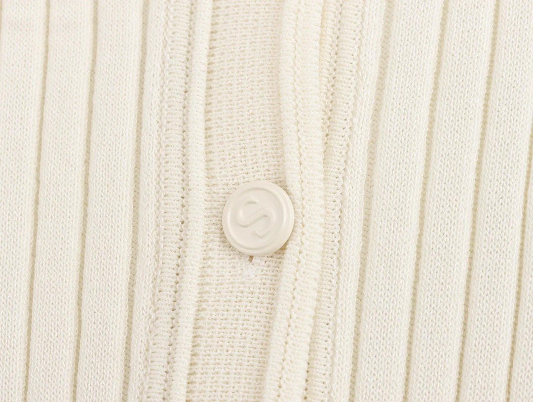 Midi Knitted Dress with French Vintage Design - Mimi