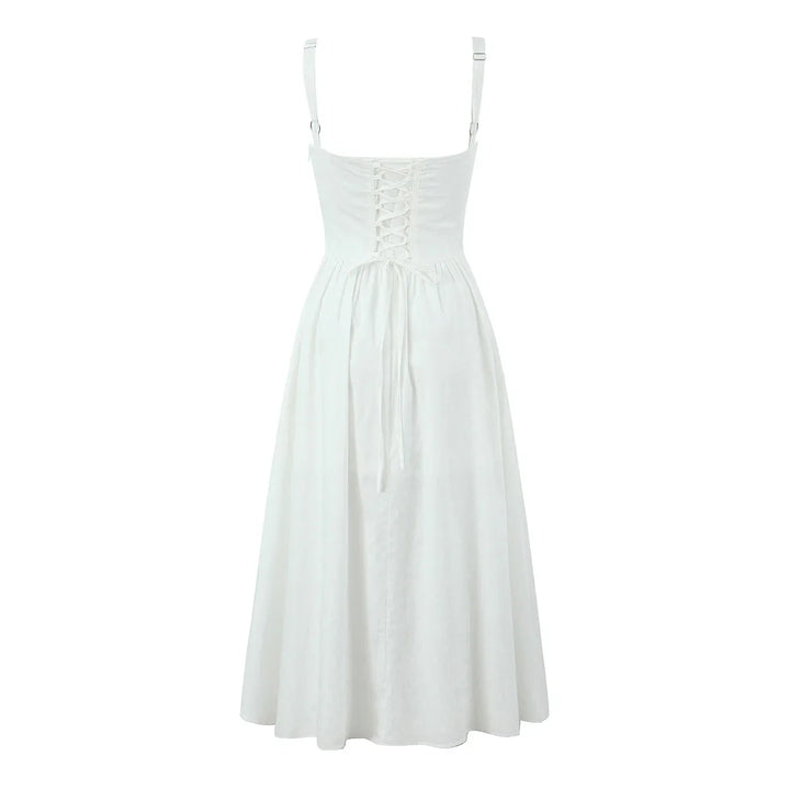 A-Line Midi Dress with Slit Detail - Paloma