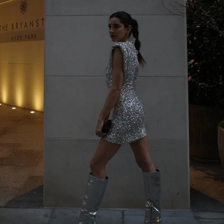 Mini Dress with Sparkling Sequins - Kaylee