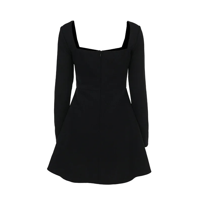 A-line mini dress decorated with pearls - Cory