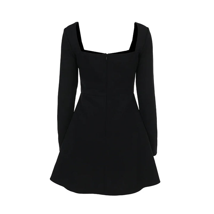 A-line mini dress decorated with pearls - Cory