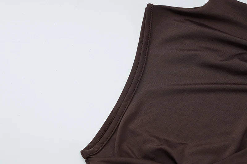 Mini dress with ruching and asymmetrical design decorated with a train - Jay