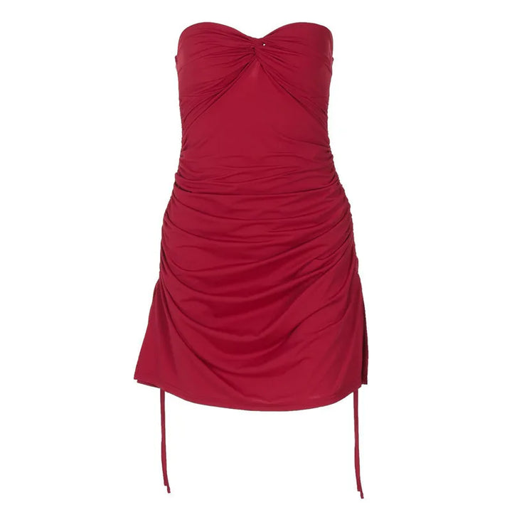 Strapless mini dress with ruching - Gabi