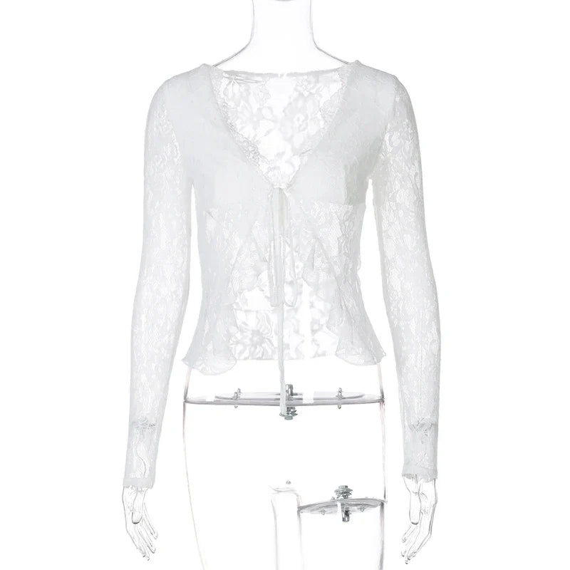 Tie lace blouse - Erin