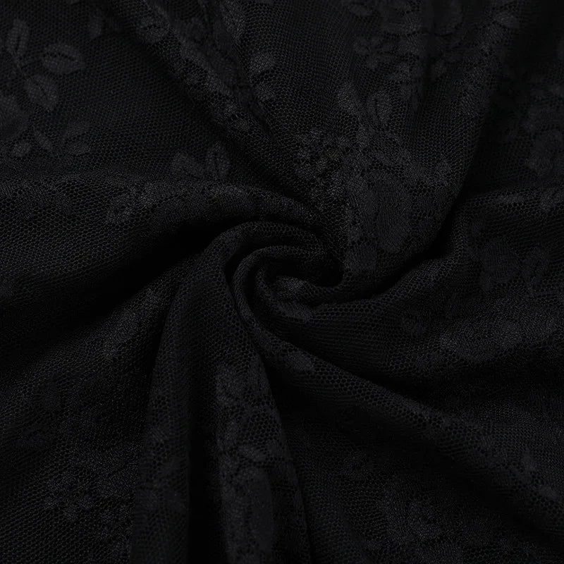 A-line Lace Mini Dress with Pin Closure - Amaris
