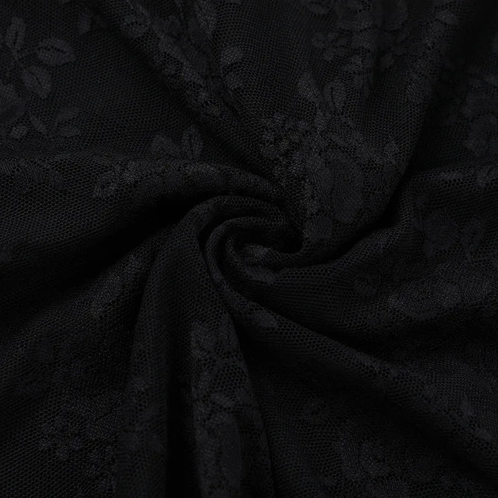 A-line Lace Mini Dress with Pin Closure - Amaris