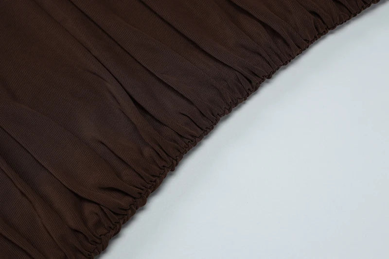 Strapless Maxi Dress with Chiffon Detail - Sicily