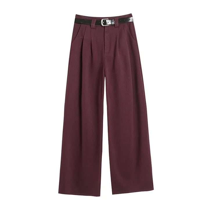 High-waisted tailored pants loose fit