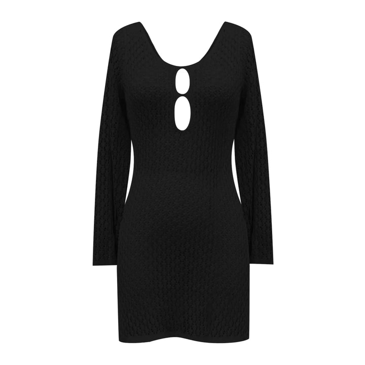 Knitted Mini Beach Dress with Open Back - Keira