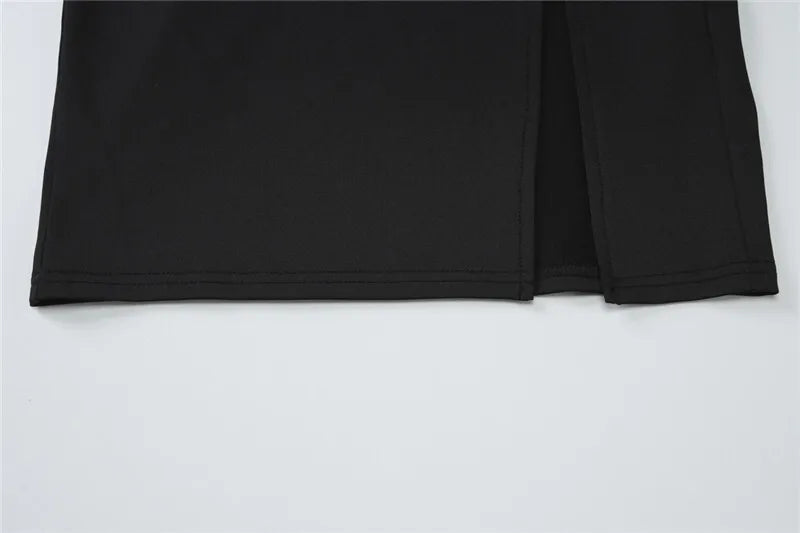 Maxi Dress with Ruching, Turtleneck, and Deep Slit - Sasha