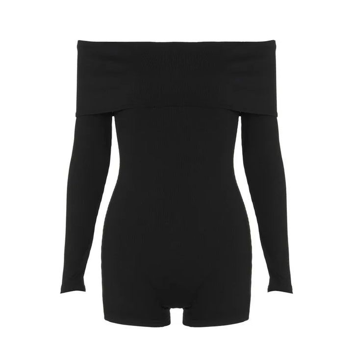 Knitted Off-Shoulder One-Piece Suit - Mai
