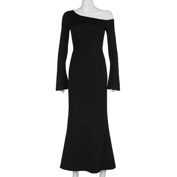 Maxi dress with off-shoulder design - Sap