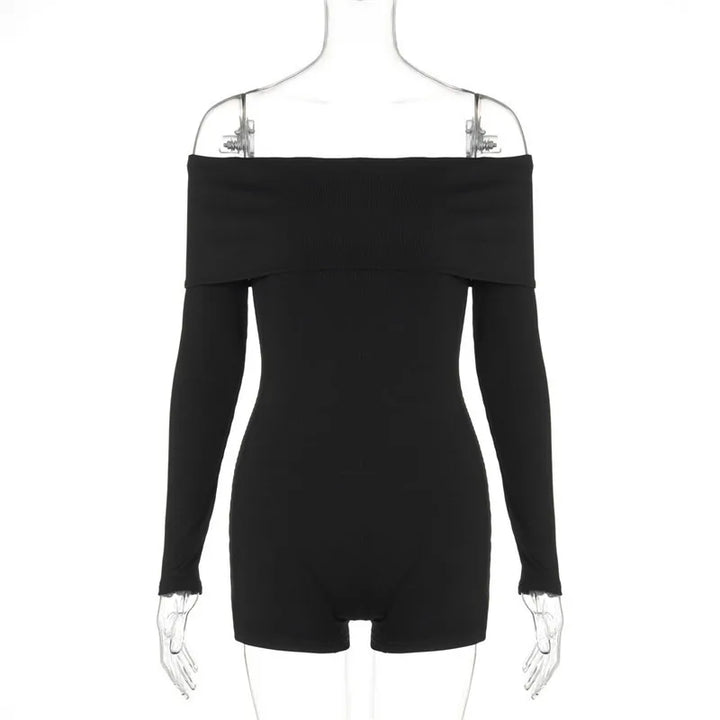 Knitted Off-Shoulder One-Piece Suit - Mai