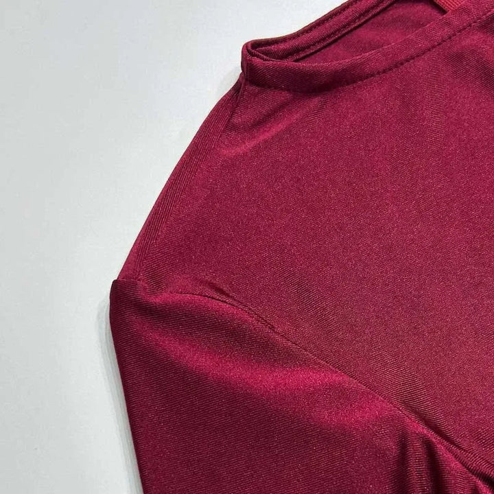Ruched Shiny Fabric and Shaping Maxi Dress - Anahel