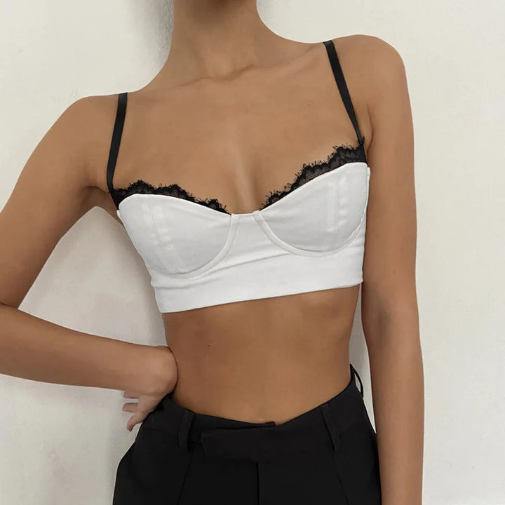 Fitted Top with Lace Detail - Morin