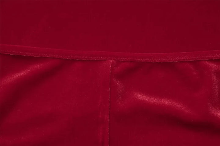 Maxi Velvet Dress with Dropped Collar and Open Back - Marla