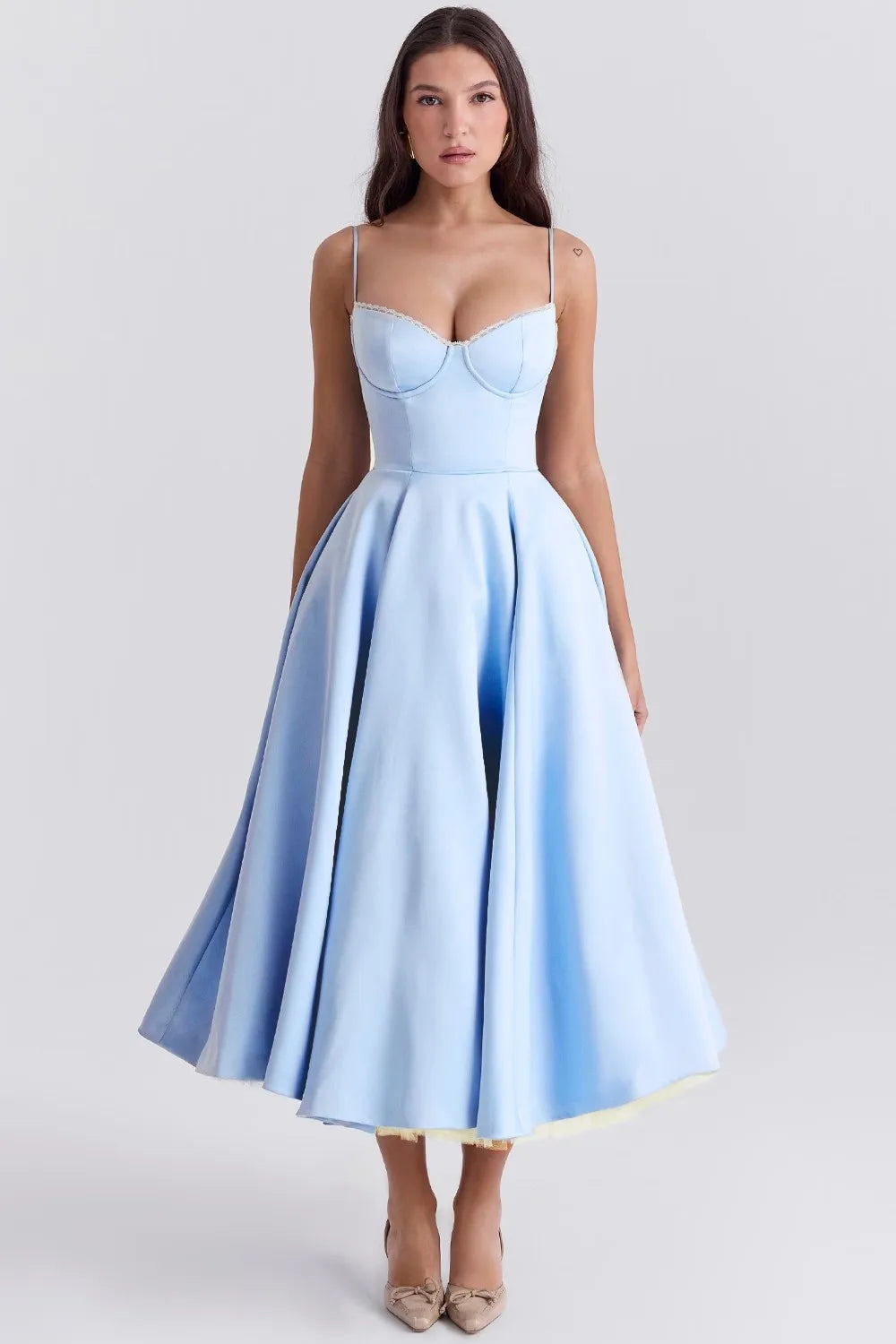 Midi Satin Dress - Adela