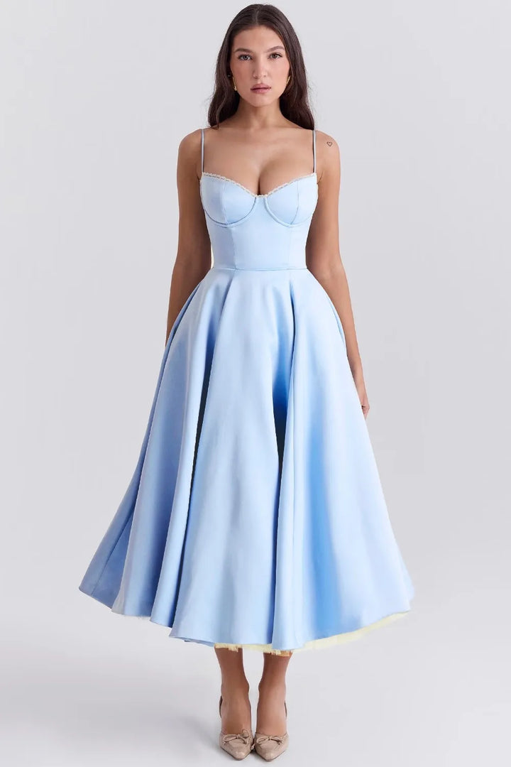 Midi Satin Dress - Adela