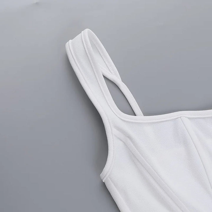 A-Line Mini Dress with Corset Design - Katya